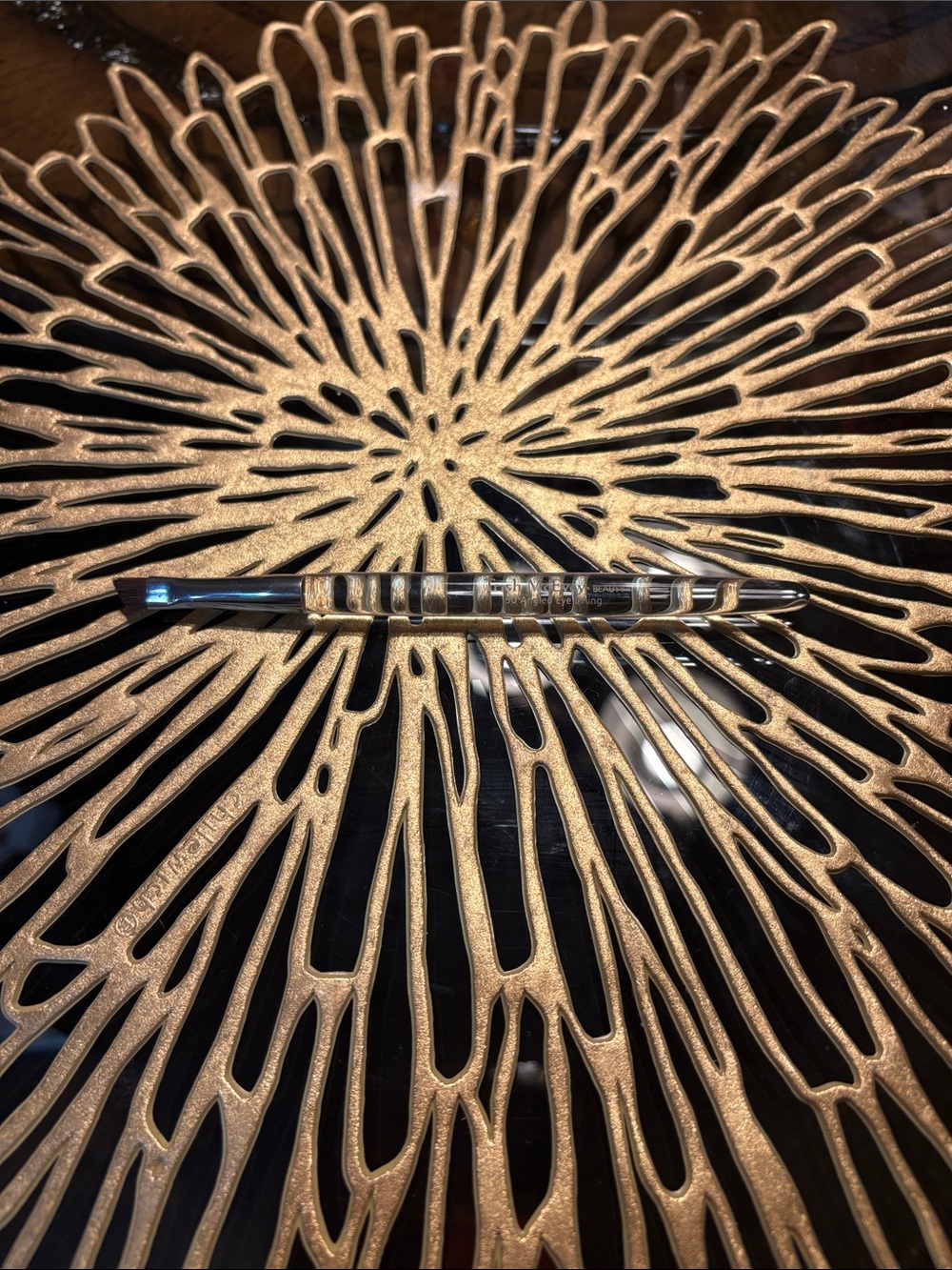 Trish McEvoy Dual-Ended Eye Brush in Silver and Clear